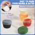 12pcs 2 oz Yomarket Salad Dressing Container, Reusable Condiment Containers Sauce Cups with Leak-proof Lids, Small