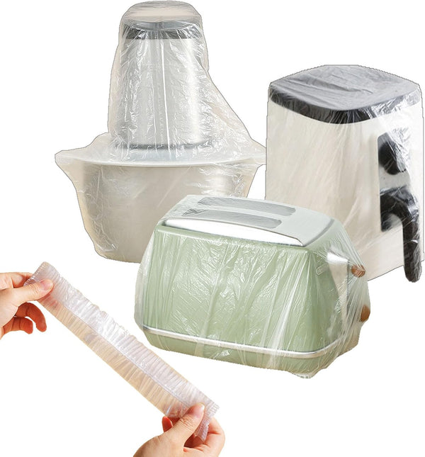 60 PCS Clear Disposable Small Appliance Dust Covers for Instant Pot, Mixer, Meat Slicer, Air Fryer, Toaster Oven, and