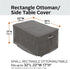 32 Inch Classic Accessories Ravenna Water-Resistant Rectangular Patio Ottoman/Table Cover, Outdoor Table Cover