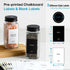 AOZITA 14 Pcs Glass Spice Jars with Black Lids, 4oz Square Bottles, Airtight Metal Caps, Silicone Funnel