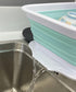 SAMMART 7.5L (2 Gallon) Collapsible Plastic Dish Drainer with Drainer Board, Foldable Drying Rack Set, Space Saving