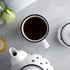 City to Cottage Handmade Extra Large 17.5oz/500ml White and Black Polka Dot Ceramic Mug for Hot Chocolate, Coffee, Tea