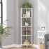 5-Tier UJSJ001W VIMBER Corner Shelf, Corner Bookshelf, Industrial Corner Ladder Shelf, Modern Display Shelf for Living
