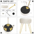GERANT Multifunctional Vanity Stools - Velvet Round Ottoman Modern Dressing Stool -Upholstered Footrest Stool - Side