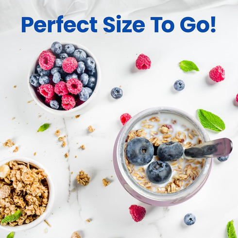 8 Count 100% Ultimate Yogurt Jars - Make More Delicious Yogurt! Small Glass Yogurt Cups With Lids - BPA Free, Airtight