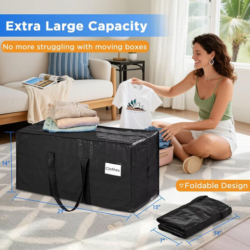 8 Pack Packing 29L 14W 13H BETU Moving Bags Moving Storage College Dorm Camping Travel PE Heavy Duty, Sturdy Handle