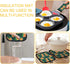 Oven Mitts and Pot Holder Set of 2, Durable Cotton Lining Heat Insulation Gloves for Kitchen