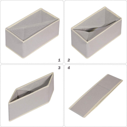 DIOMMELL Foldable Cloth Storage Box, Closet Dresser Drawer Organizer, Fabric Baskets for Clothes, Set of 9 Grey 090