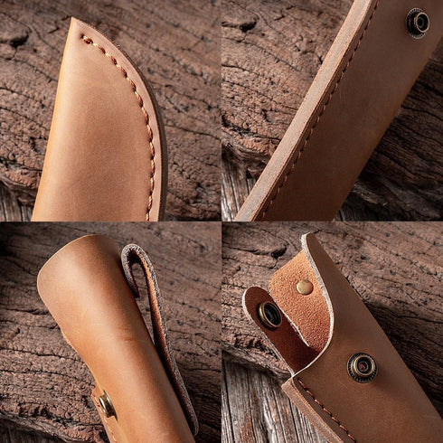 MiOYOOW Leather Knife Sheath, Boning Knife Pouch for Chef Fruit Knife, Camping Kitchen Outdoor Cooking