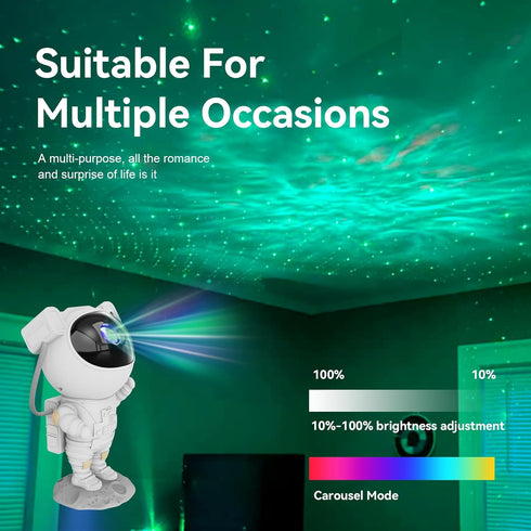 Star Projector Galaxy Night Light - Astronaut Space Projector, Starry Nebula Ceiling LED Lamp with Timer and Remote