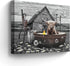 Farmhouse Bathroom Decor Wall Art, Funny Highland Cow in Bathtub, Rustic 12"x16" Framed Bathroom Cow Painting