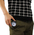 Peakeep Ultra Small Battery Travel Alarm Clock with Snooze and Light, Silent Analog Quartz (Black)