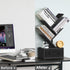 Small Book Shelf with Drawer, 4 Tier Black Tree Bookshelf, Wooden Desktop Bookcase for Living Room, Bedroom, Office