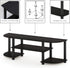 Furinno Turn-S-Tube Wide TV Entertainment Center, Espresso/Black