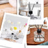 QUUPY 2 50ml/1.7oz Pcs Clear Round Empty Glass Diffuser Bottles Jars Containers Fragrance Accessories with Black Lid
