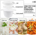 DOERDO Round Microwave Rice Cooker Pot, 7.8x6.1 Inch Microwave Cookware for Cooking Rice, Chicken, Pasta, and Steaming