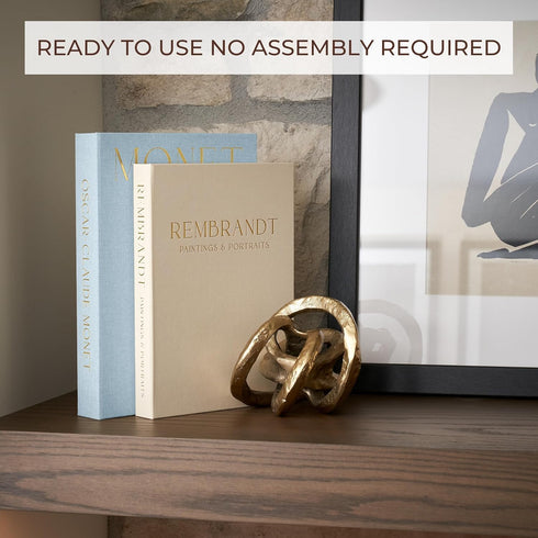 Set 2 Beautiful Decorative Books - of Linen Boxes Enhance Your Coffee Table, Bookshelf or Mantel Decor - Stylish
