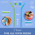 Walfos Reusable Silicone Straw, 2 Size Flexible Drinking Straws for Smoothies, BPA Free, 4 Wide + 4 Regular