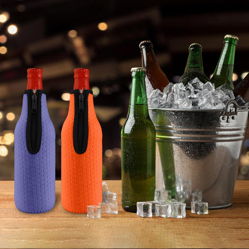 6 Pack 16oz 18oz KENOBEE Beer Bottle Insulator Sleeves, to Glass Beer Bottle Neoprene Cooler Covers Non-slip Thick