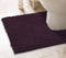 LuxUrux Plum Bath Mat, U-Shaped Contoured Rug for Around Toilet, Super Absorbent Shaggy Bath Rug