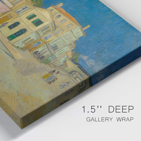 Renditions Gallery The Yellow House by Vincent Van Gogh, Premium Gallery Wrapped Canvas Print Décor, 8x12 in