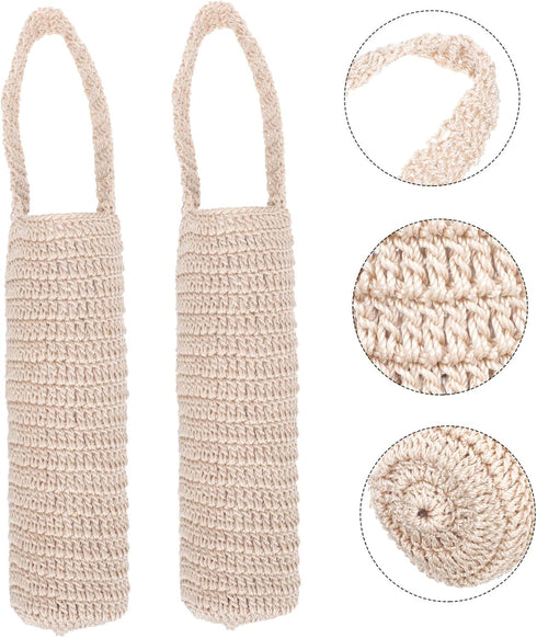 INOOMP 2pcs Woven Water Cup Cover - Portable Bottle Sleeve Holder Bag for Water Bottles