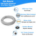 Refrigerator water line - 10 FT Premium Stainless Steel Braided Ice Maker Water Hose,Food grade PEX Inner Tube Fridge Water Line with 1/4" Fittings for Refrigerator Ice Maker