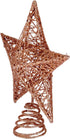 BinaryABC Christmas Tree Topper Star, Glittering Christmas Tree Decoration Ornaments, 20cm (Rose Gold)
