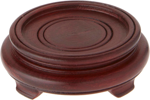 Bard's Dark Wood Decorative Base, 1.25" H x 3.5" W x 3.5" D, Pack of 2 (2.5" Display Diameter)