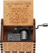 You are My Sunshine Wood Music Box, Laser Engraved Vintage Musical Box Gifts for Girlfriend, Family, Friends