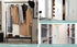 Legging Organizer Storage, T-Shirt Organizer, Hanging Closet Organizer, Hanging Clothes Organizer with 26 Roll Compartments for Yoga Pants, Tank Top, Towel, Underwear, Shirt (Grey) by DHSFKBE