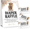 Moonle Diaper Raffle Tickets for Baby Shower Game, 1 Standing Sign & 50