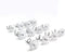 FRESH IDEAS Dust Ruffle, Spiral Push Pins to Keep Skirt in Place, Bedding Accessories, Set of 12, White