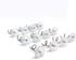 FRESH IDEAS Dust Ruffle, Spiral Push Pins to Keep Skirt in Place, Bedding Accessories, Set of 12, White