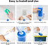 2 Pack Set, 96 Disposable Toilet Brush and Holder Wall Mounted Toilte Wand Kit, Disposable Bowl Ceaner Wand and Caddy