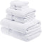 Superior Egyptian Cotton Solid Towel Set, 6PC, Monaco White