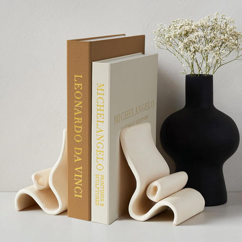Jerriecori Set 2 Decorative Books for Home Decor - Renaissance Coffee Table Books - of Linen Fake Books Storage Box