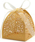 KPOSIYA 100 Pack Laser Cut Rose Candy Boxes, 2.5"x2.5"x3.1", Gift Boxes for Bridal Shower, Birthday Party, Yellow