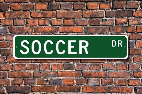 Tin Signs Home Decoration Soccer Sign, Fan Soccer Player Gift, Metal Wall Decor Art (4 x 16)