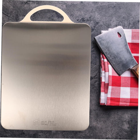 Large Double Sided Cutting Board, Glass Cutting Board, Kitchen Chopping Board, Non-slip Stainless Steel, Child Safe