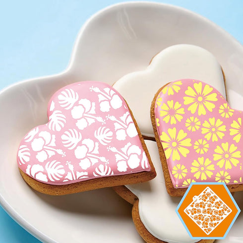 16 Pcs Cookie Stencil Baking Stencils, 5.5x5.5in for Royal Icing, Airbrush Cookies, Craft Painting Stencil