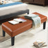 YISUN Leather Dining Room Bench Covers, Stretch Spandex Upholstered Bench Slipcover Removable Washable Anti-Dust Dining