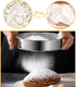 2 Pack Flour Sifter - Stainless Steel Fine Mesh Strainers, 60 Mesh Round Sifter for Baking