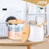JYPS Large Capacity Laundry Pods Container with Bamboo Lid, Clear Acrylic Powder Detergent Containers for Pods, Scent