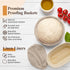 GOKALL Set 9 Inch &10 Set Banneton Bread Proofing Baskets Round Oval sour dough starter kit sourdough proofing basket