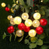 G15 70 19FT Red and White Christmas Lights Outdoor Pearlized Glass LED Mini Globe String Lights for Christmas Tree