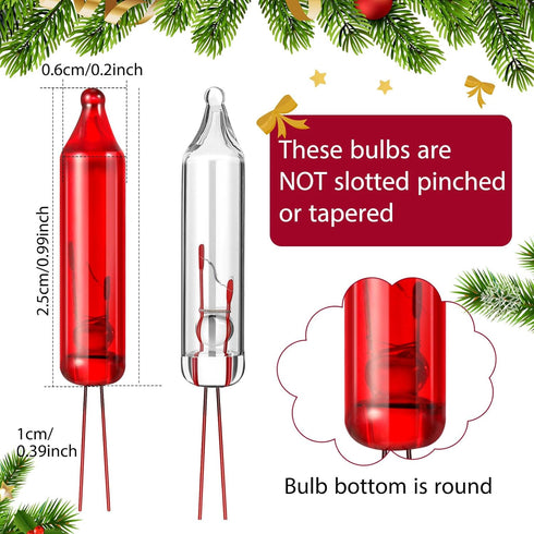 60 Count 2.5v Bulbs Mudder Christmas Lights Mini Incandescent Wire String Lights Replacement Indoor Outdoor Halloween