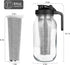 Cold Brew Coffee Maker, 64 oz Wide Mouth Mason Jar Pitcher with Stainless Steel Filter, Airtight & Leak-Proof