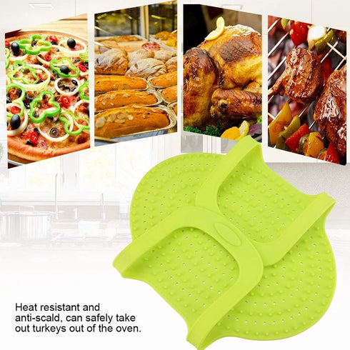 Pssopp Silicone Turkey Lifter, Roasting Pan Sling for Turkey Meat, Green Bakeware