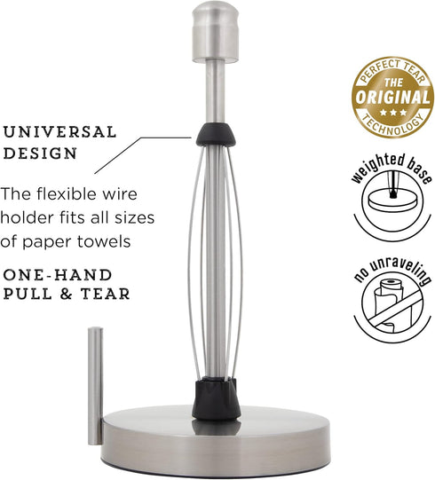 Kamenstein Perfect Tear Paper Towel Holder, 13-Inch, Silver